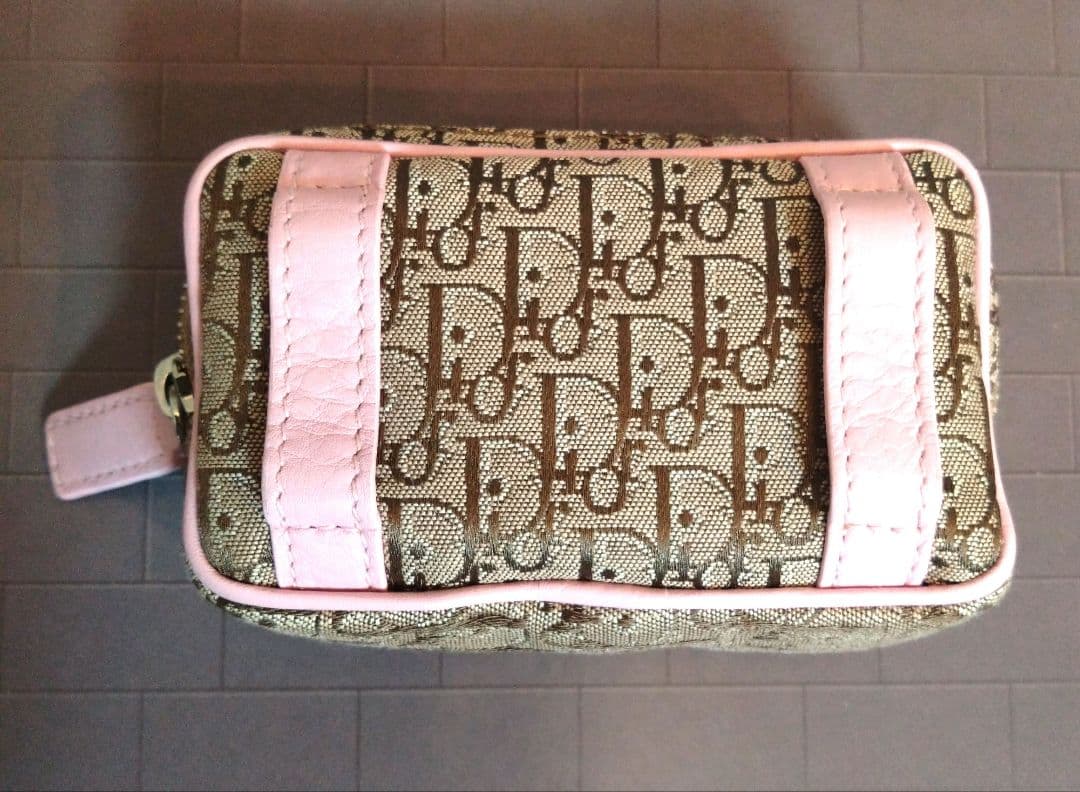 Dior ロゴパターン ベルト ピンク/ブラウン