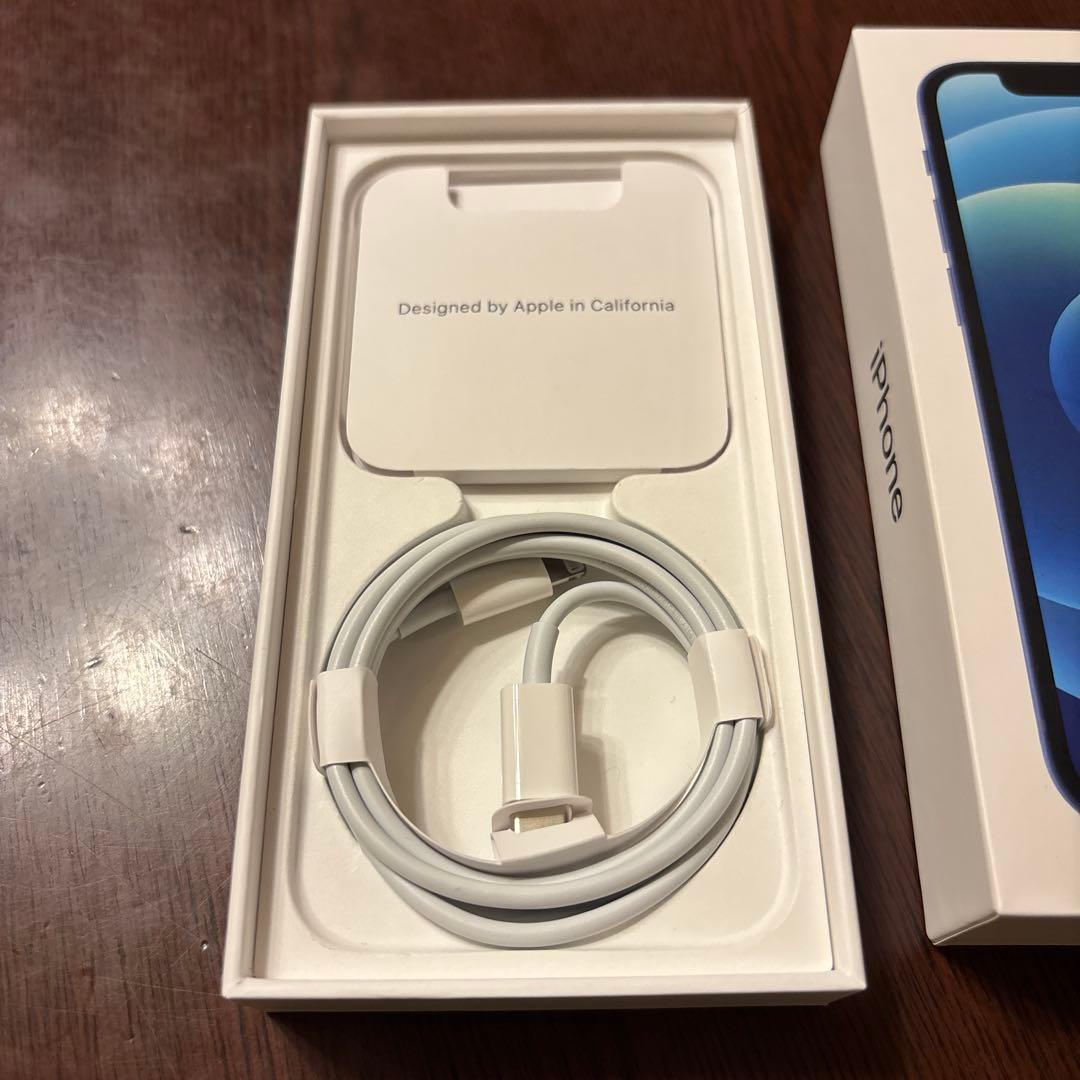 iPhone12mini 本体 128GBブルー カバー箱付き バッテリー76%