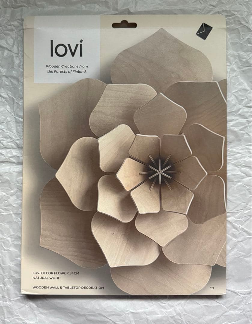 新品☆lovi ロヴィ デコフラワー 34㎝ 北欧インテリア 白樺 フィンランド