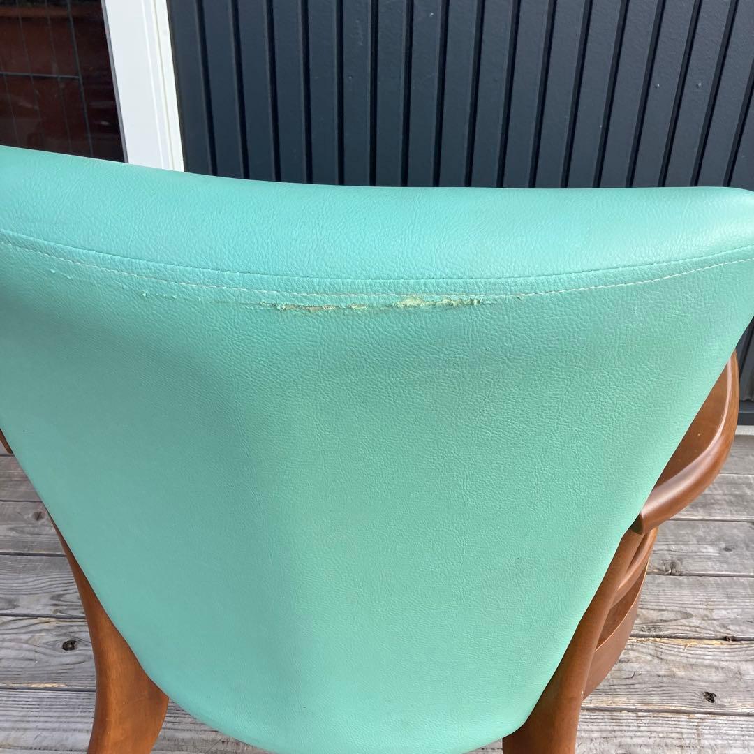 ① アンティーク 猫脚 木製 アームチェア 1人掛けソファ 古家具 ビンテージ