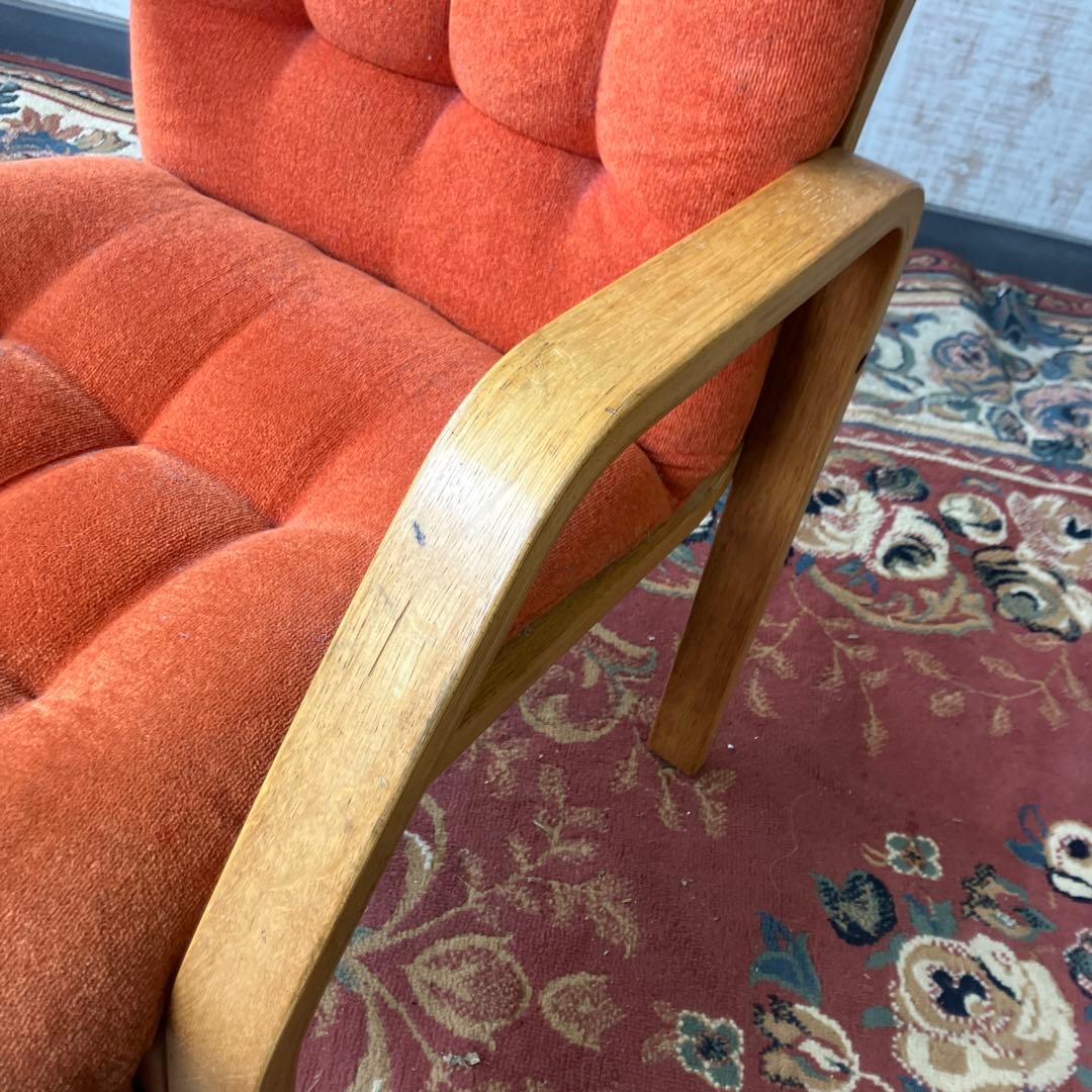 ② 天童木工 プライウッド アームチェア 一人掛けソファー ベントウッドチェアー