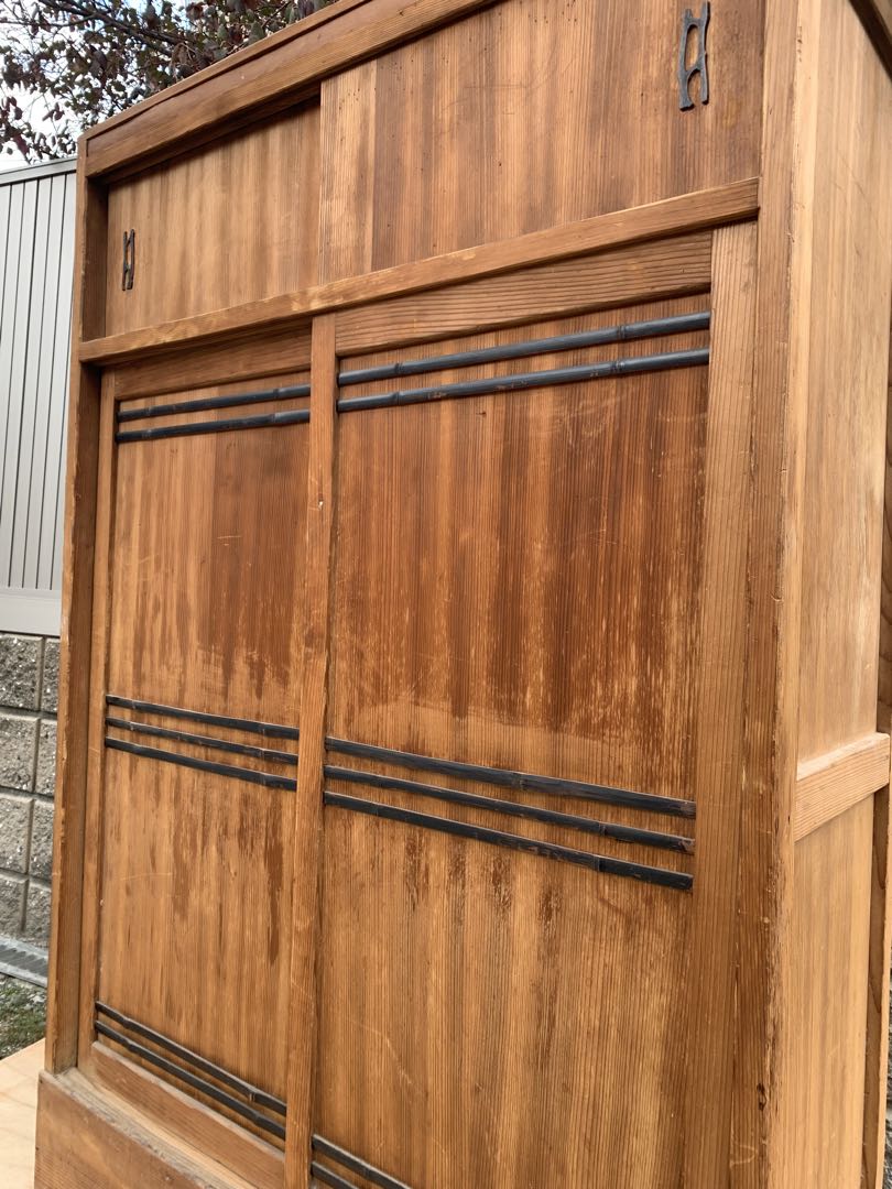 昭和　アンティーク　時代　茶棚　茶道　茶箪笥　箪笥　茶道具　飾り棚　棚　収納　和