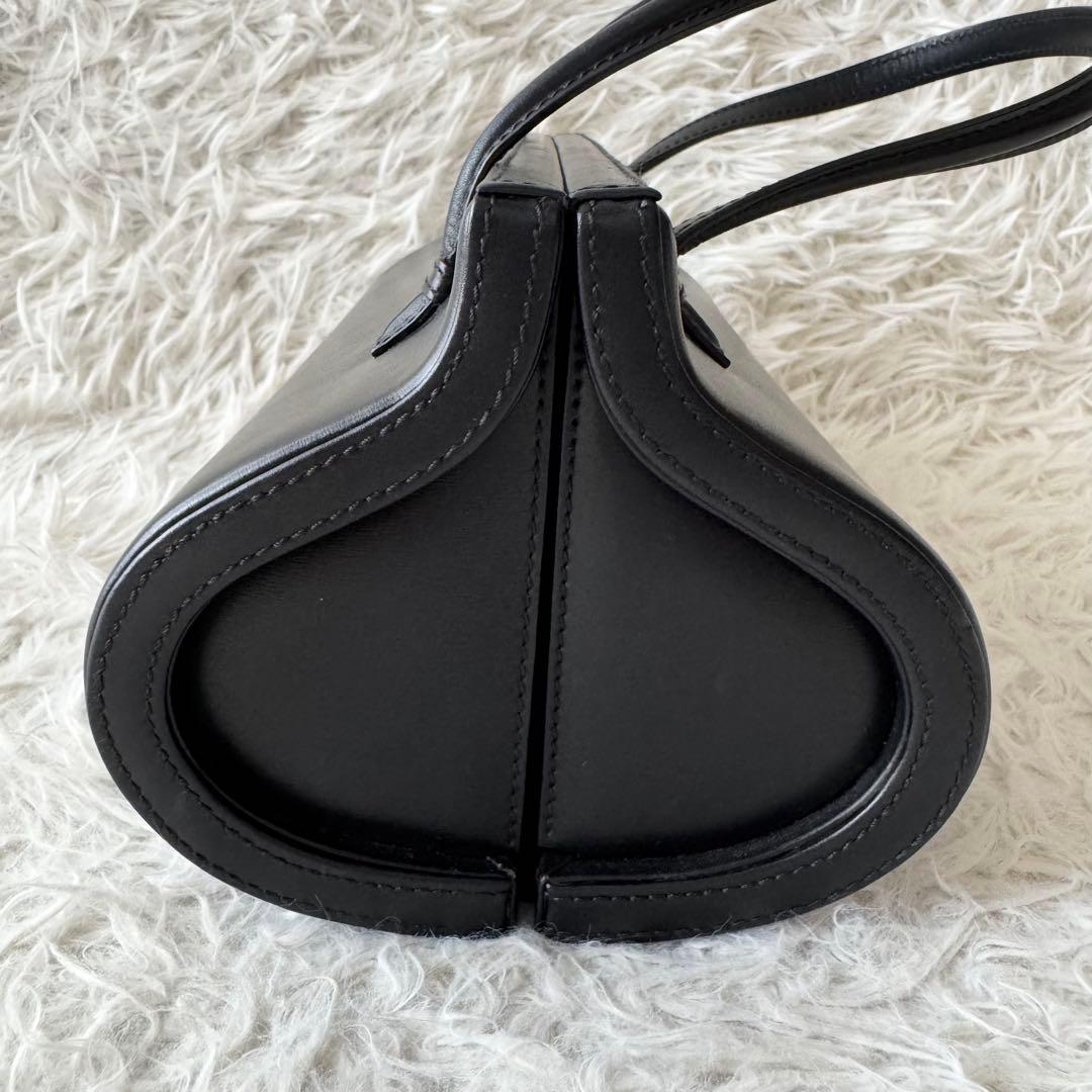 【ロエベ】フォーマル　ハンドバッグ　黒　シープスキン　冠婚葬祭　保存袋