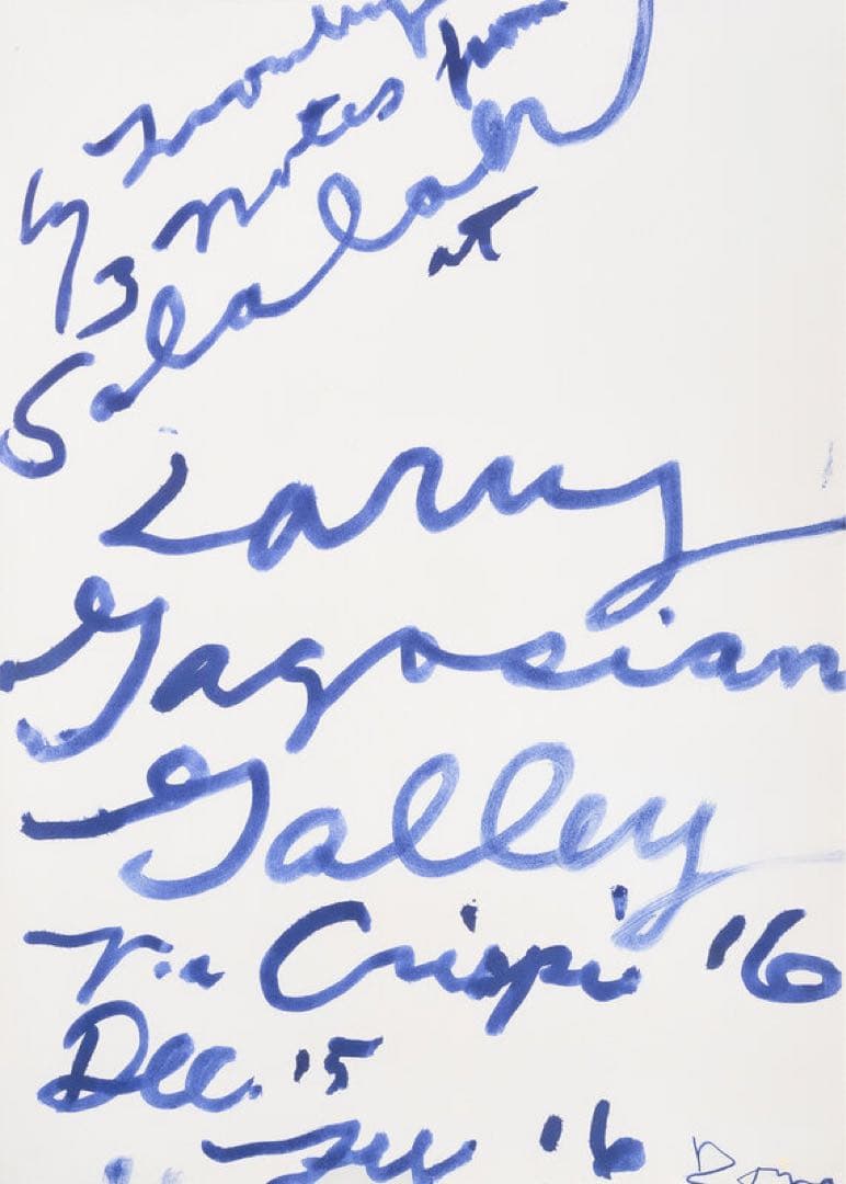 デッドストック正規品Cy Twombly サイトゥオンブリー 特徴額装済ポスター