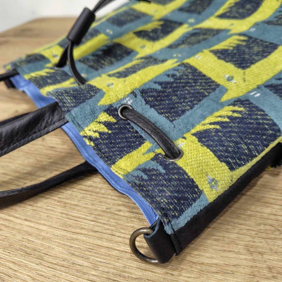 【ゆきんこ】/thoroughbredサラブレットネイビー/巾着Lサイズショル