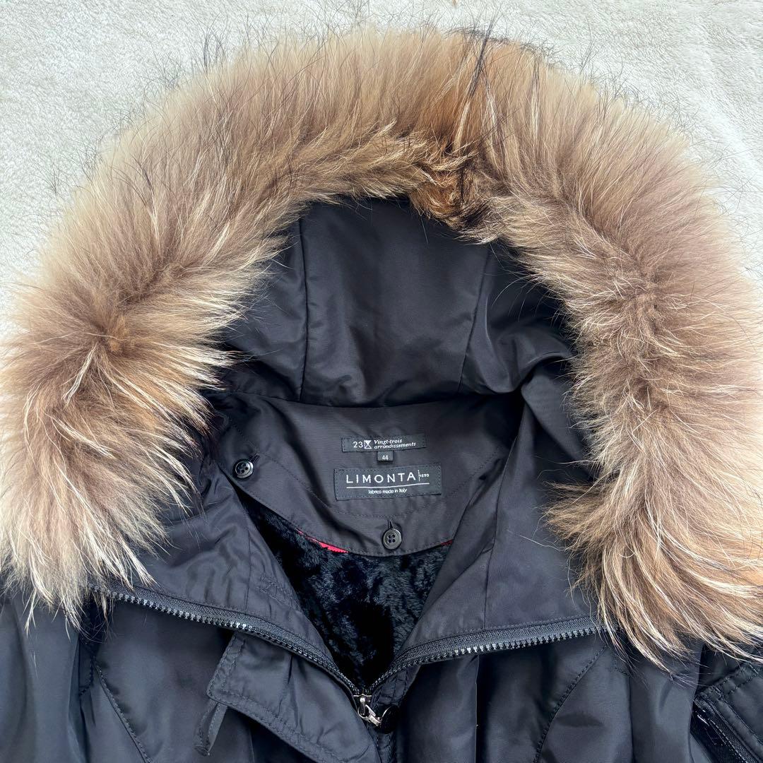 【美品】23区 LIMONTA ライナー付き　モッズコート　黒　大きめサイズ