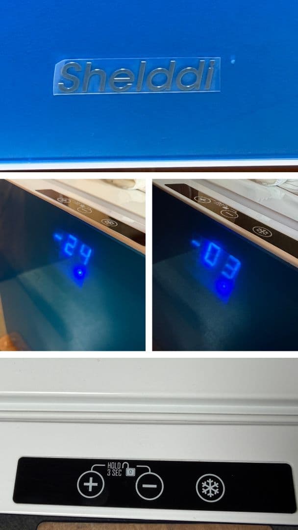 送料込Shelddi 家庭用小型冷凍庫32L静音スリムSHF-032直接引取歓迎