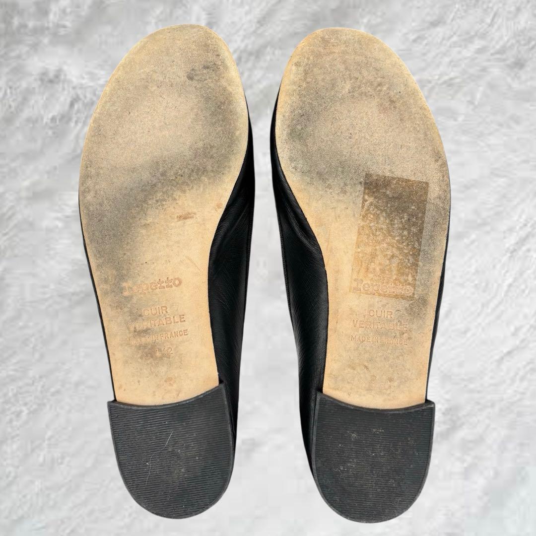 レペット repetto サンドリオン バレエシューズ 38 ブラック レザー