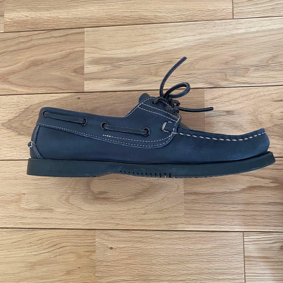 パラブーツ　デッキシューズ　ネイビー レザー