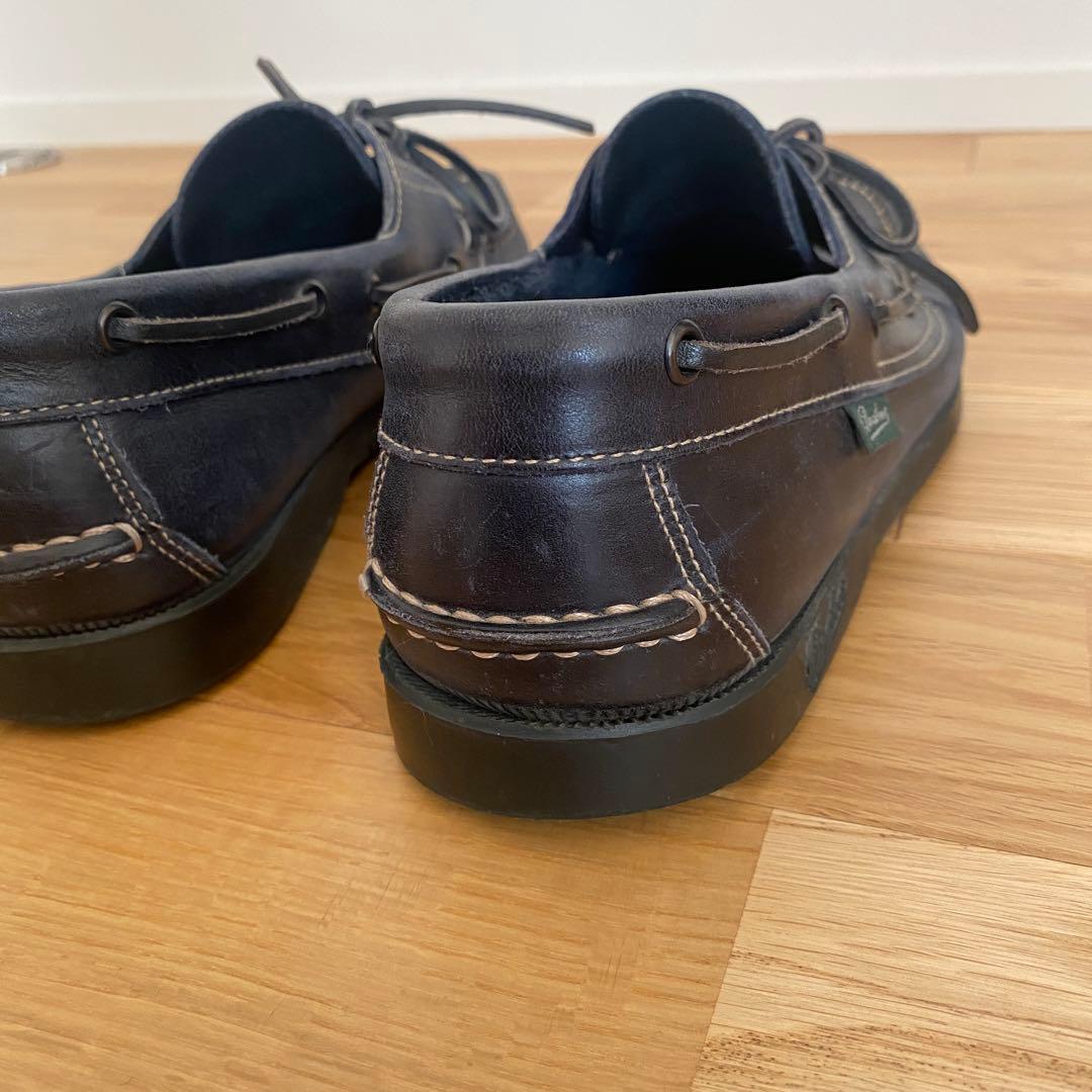 パラブーツ　デッキシューズ　ネイビー レザー