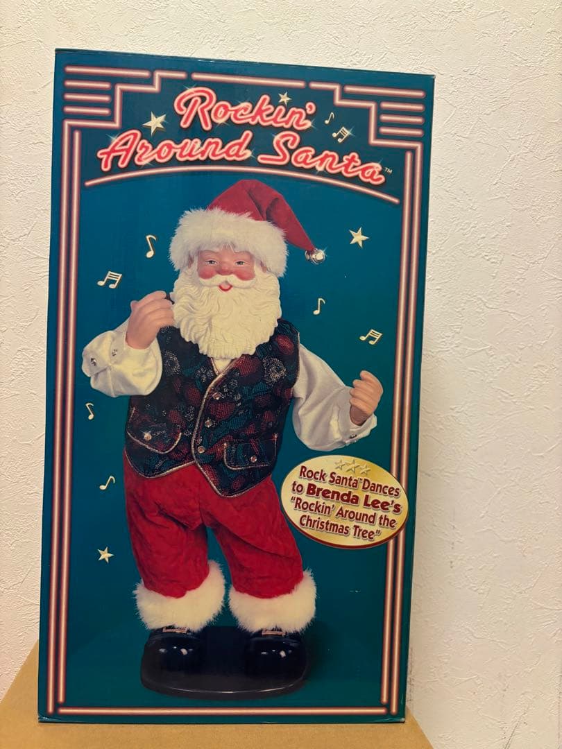 サンタクロース人形2体セット　ロッキンアラウンド　ジングルベルロックサンタ2体