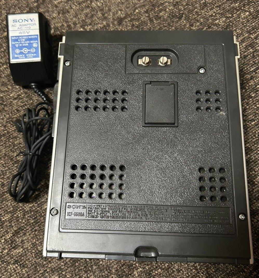 キヨぽん様☆SONY ICF-5500A ラジオ受信機 ACアダプター付