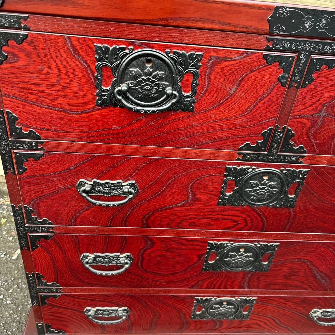 工芸家具　国産　飛鳥工芸　車箪笥