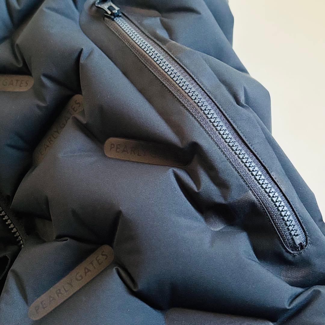 1840【極美品】パーリーゲイツ　エアーベスト　調整可能　ブラック　XL相当