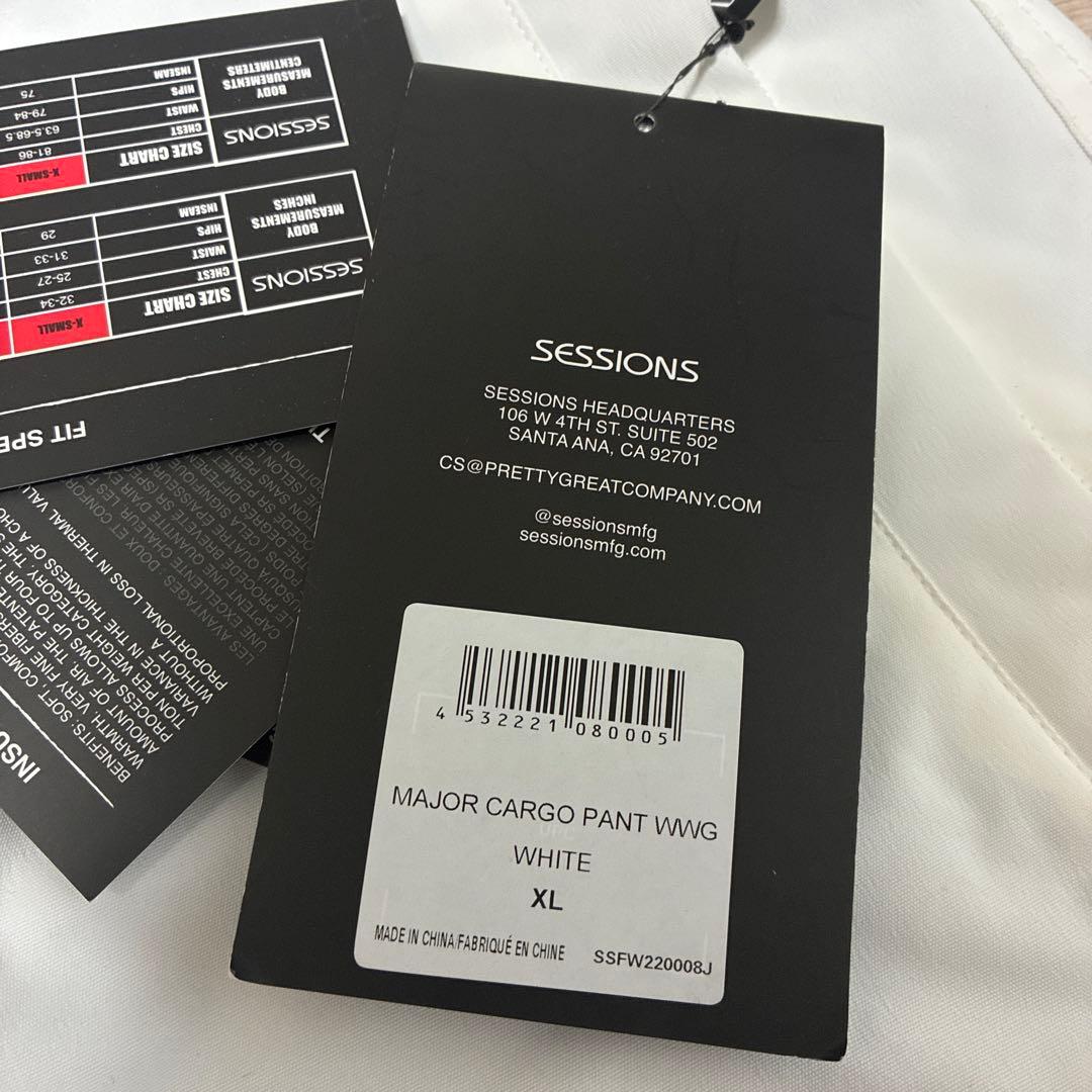 定価3.7万未使用 セッションズ MAJOR CARGO スノボパンツ XL 白