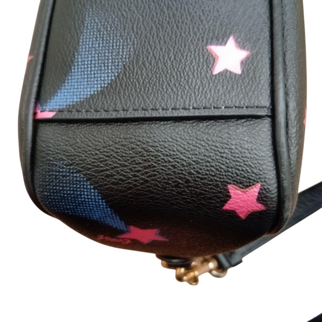 COACH／コーチ　ショルダーバッグ　カメラバッグ　星柄　ブラック
