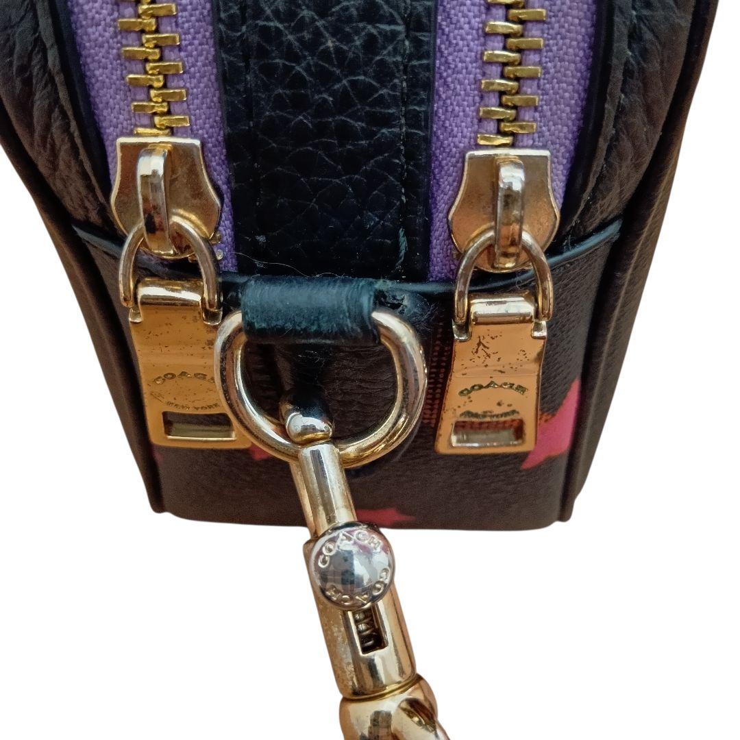 COACH／コーチ　ショルダーバッグ　カメラバッグ　星柄　ブラック