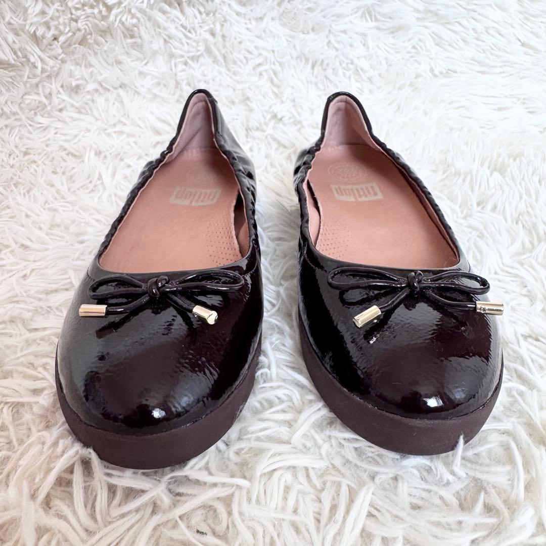 【新品未使用】fitflop エナメル パンプス コンフォートシューズ リボン