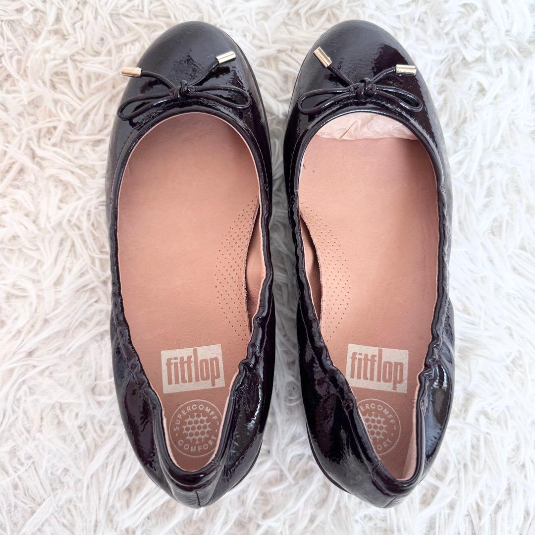 【新品未使用】fitflop エナメル パンプス コンフォートシューズ リボン