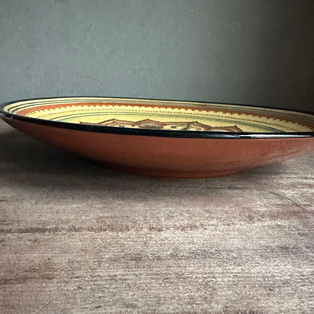 希少　ソビエト陶器　アラベスク模様　大皿　ロシア　焼き物　工芸品　陶磁器　C