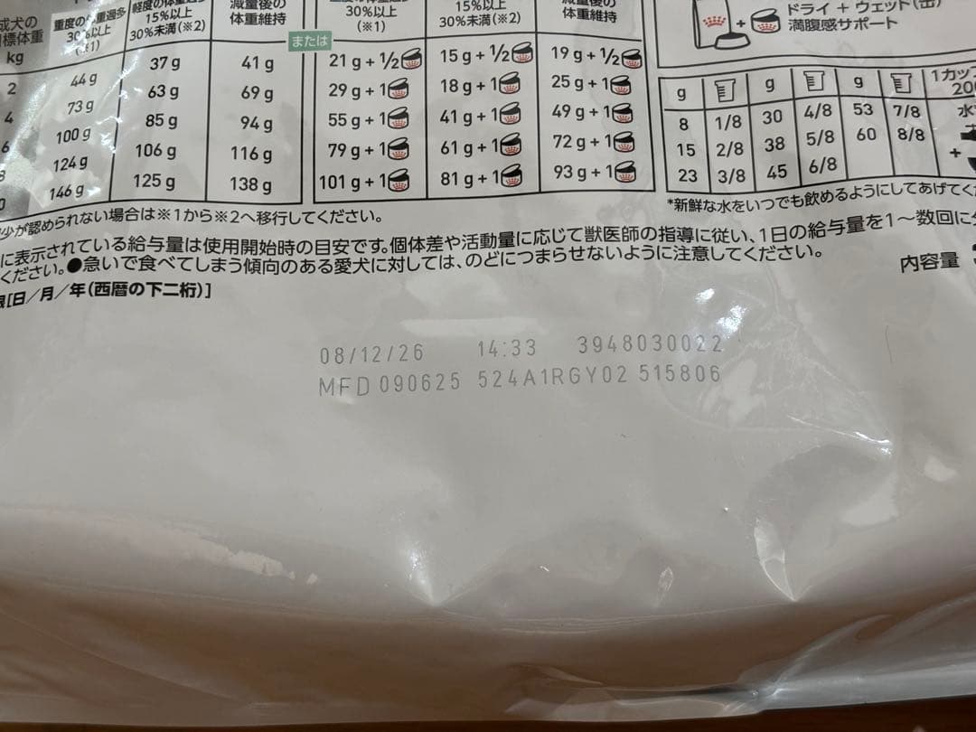  CANIN 満腹感サポート 3kg 2袋