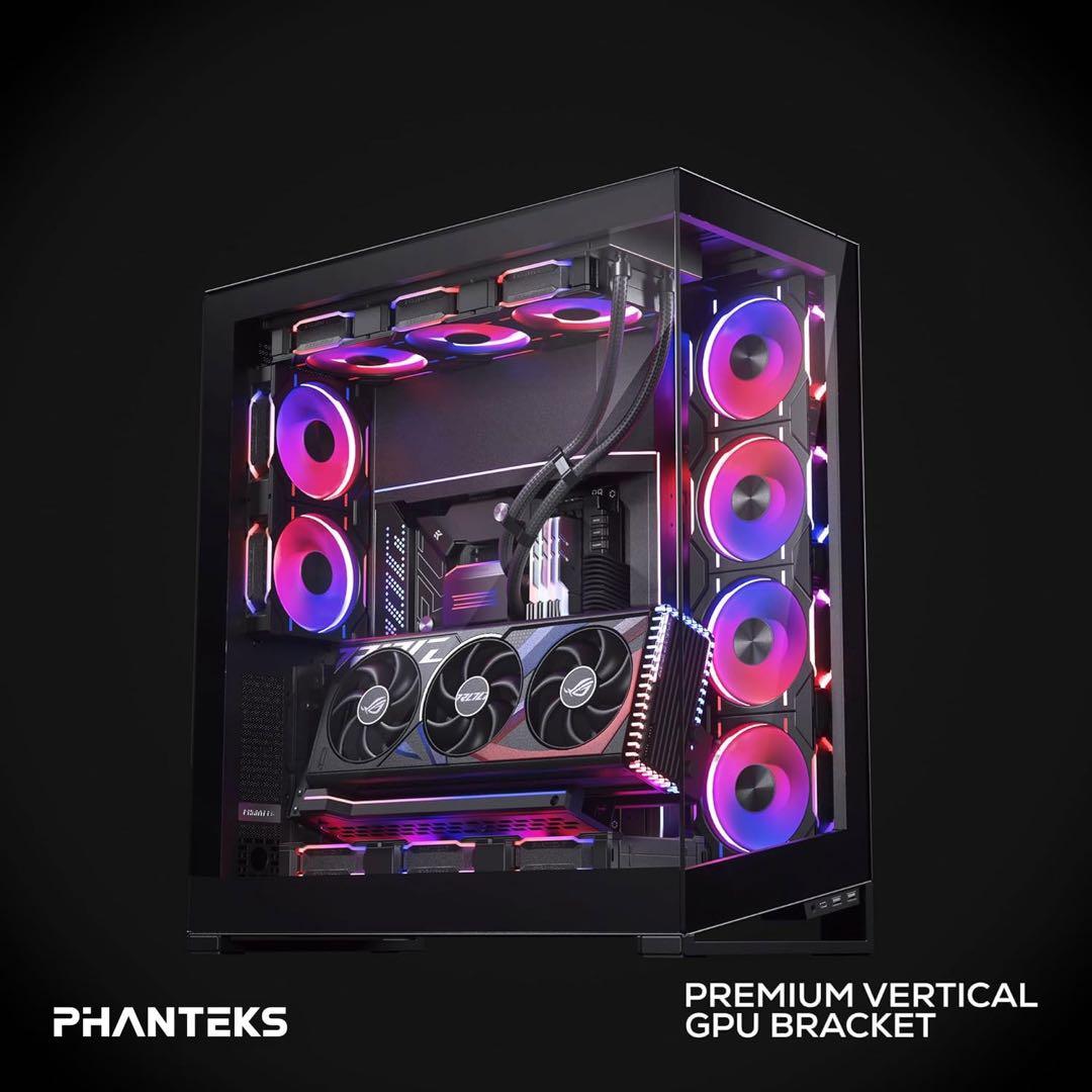 Phanteks プレミアム垂直GPUブラケット - DRGB照明付きブラック