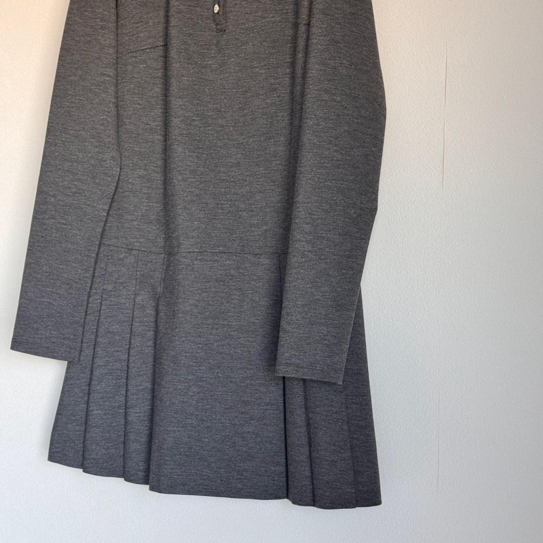 SNIDEL スナイデル　衿つきプリーツカットミニワンピース　グレー