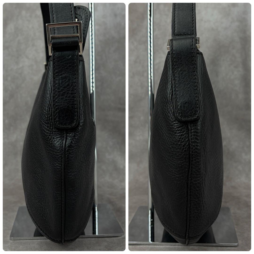 【美品✨】ヒロフ 2way ショルダーバッグ ハンド クロスボディ レザー ロゴ