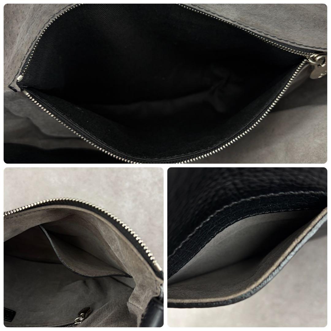 【美品✨】ヒロフ 2way ショルダーバッグ ハンド クロスボディ レザー ロゴ