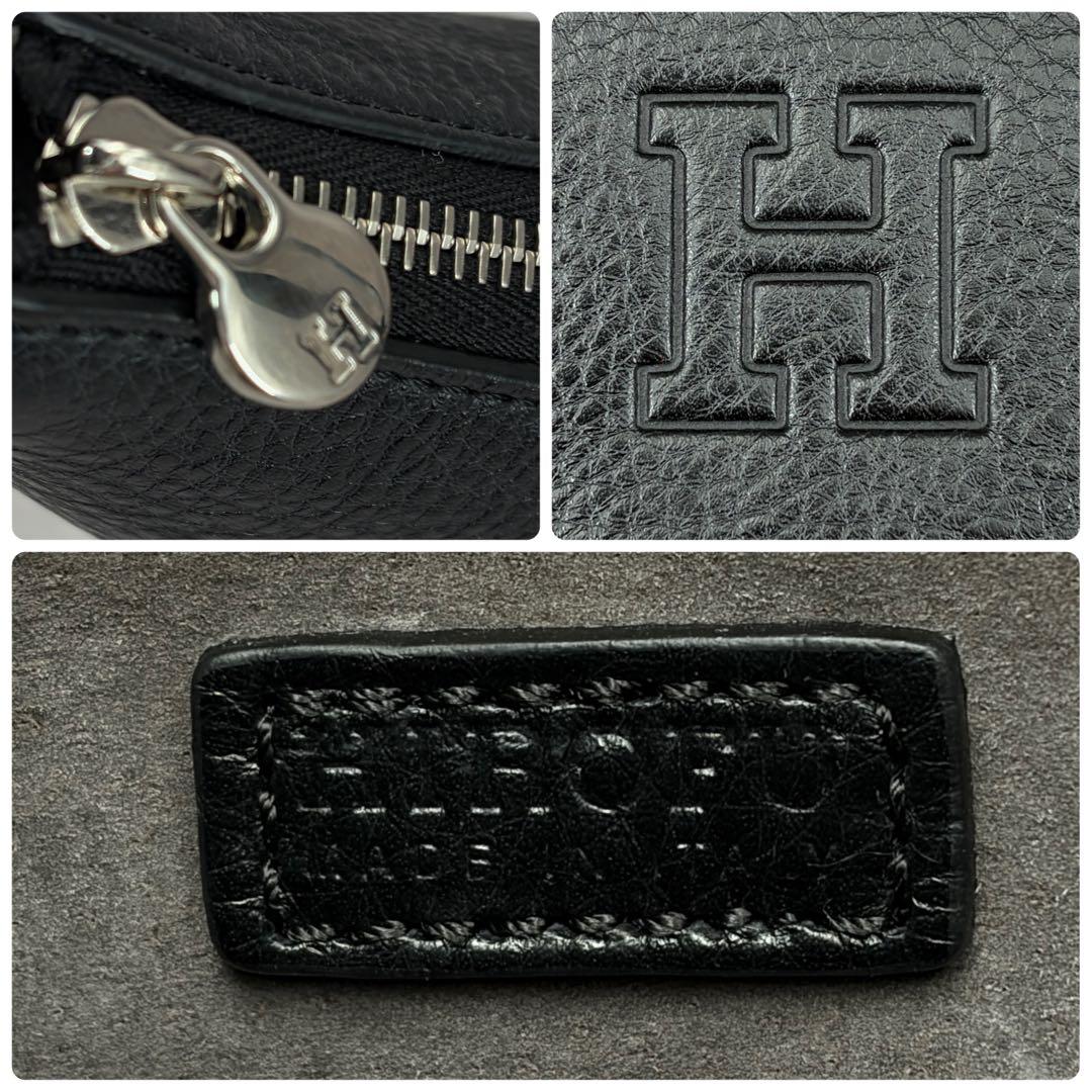 【美品✨】ヒロフ 2way ショルダーバッグ ハンド クロスボディ レザー ロゴ