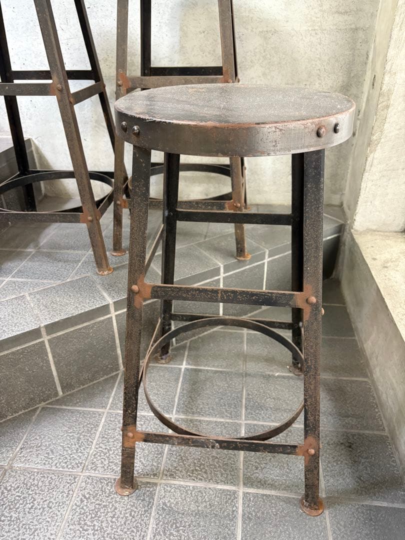 専用 3脚セット 引取限定 FLYMEe購入 アイアン製インダストリアルスツール