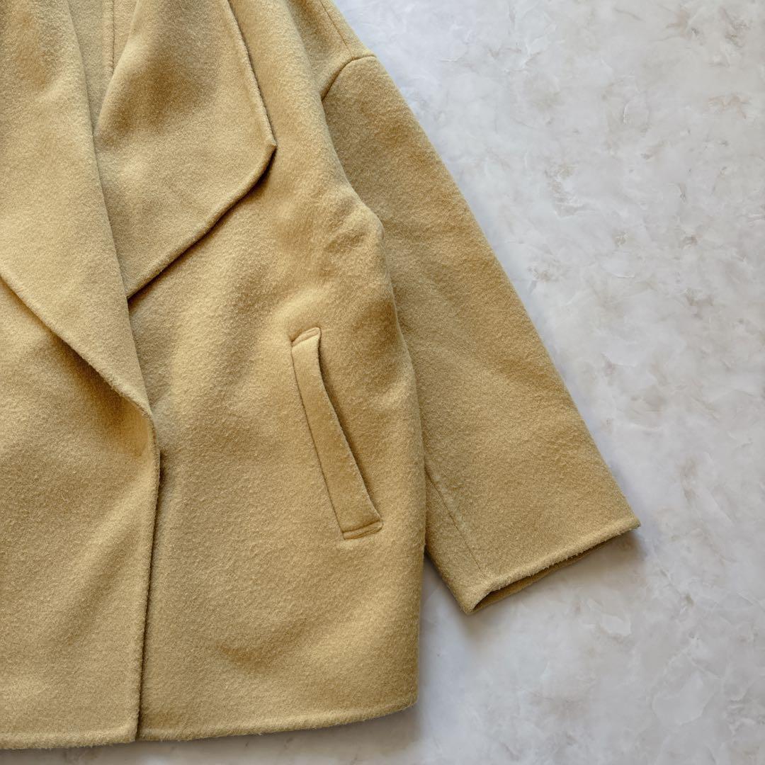 定価4万 リヴドロワ ダブルモッサミドルリバーコート ミドルコート　イエロー