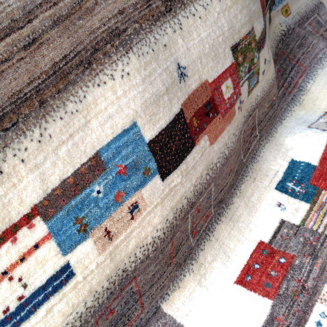 ギャッペ ゾランヴァリギャッベ ラグ カーペット ウール 手織り美品