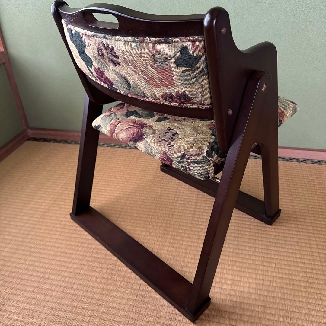 【ルンルン】持ち手付き折りたたみ椅子２脚セット