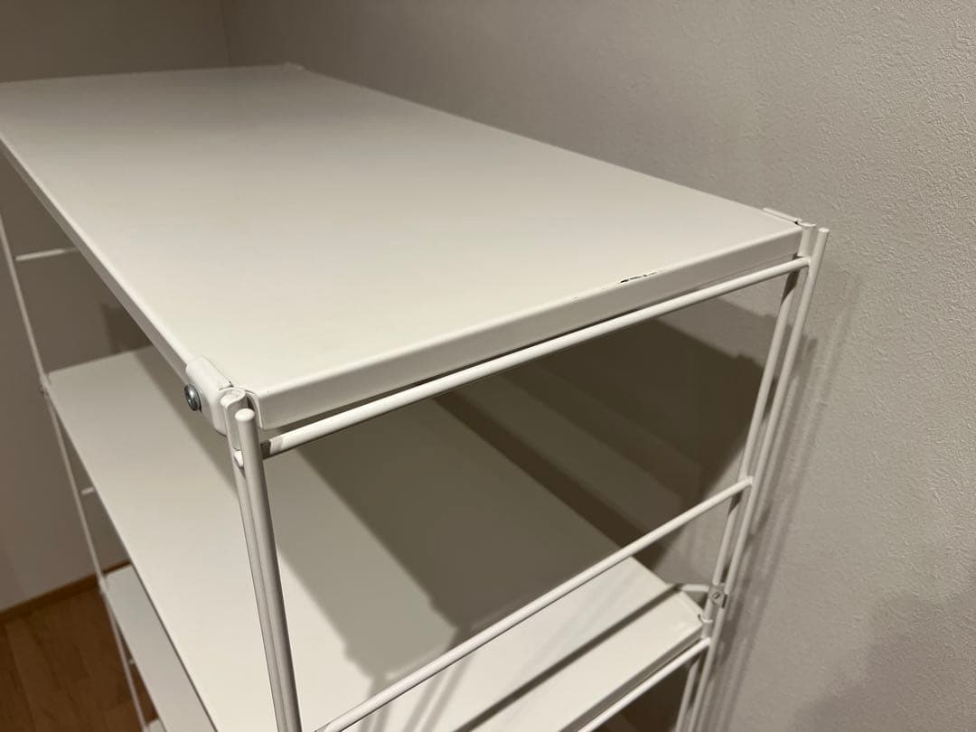 無印良品 スチールユニットシェルフ スチール棚セット ワイド 中 ライトグレー