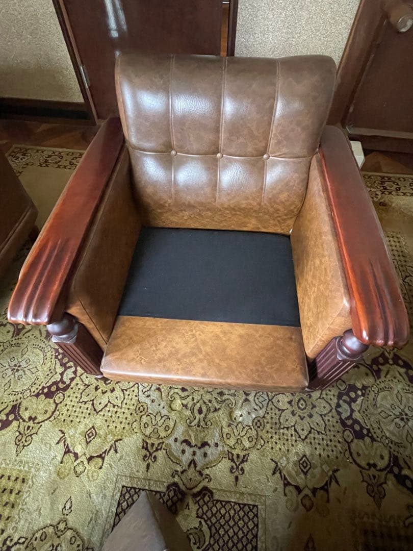 昭和レトロ　1人掛けソファ-2