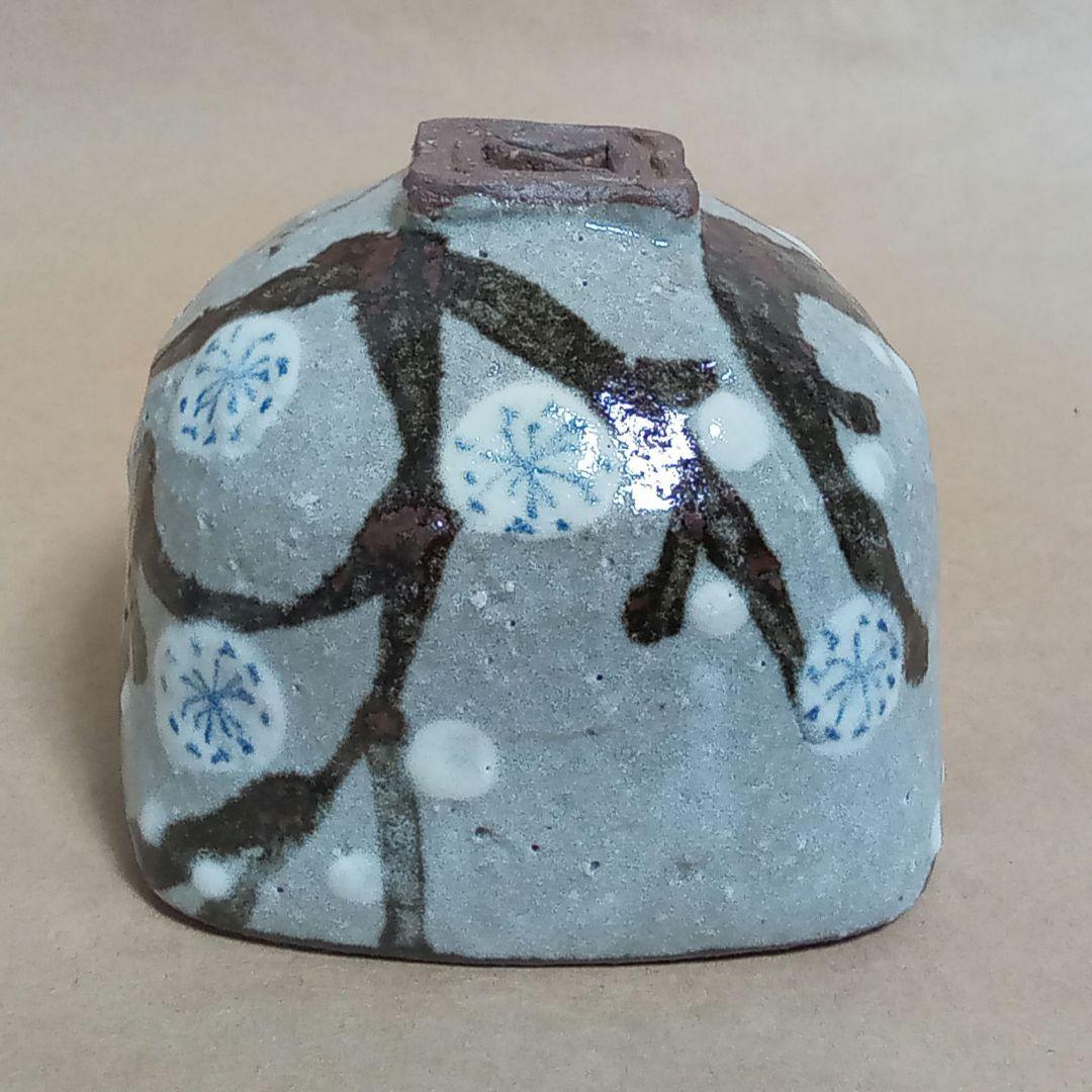 抹茶茶碗　梅ねずみ　乾山　桝型