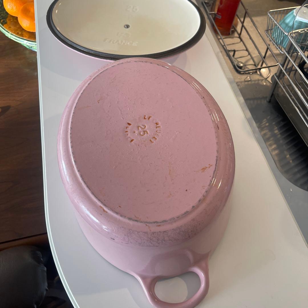 LE CREUSET 両手鍋 25cm ピンク