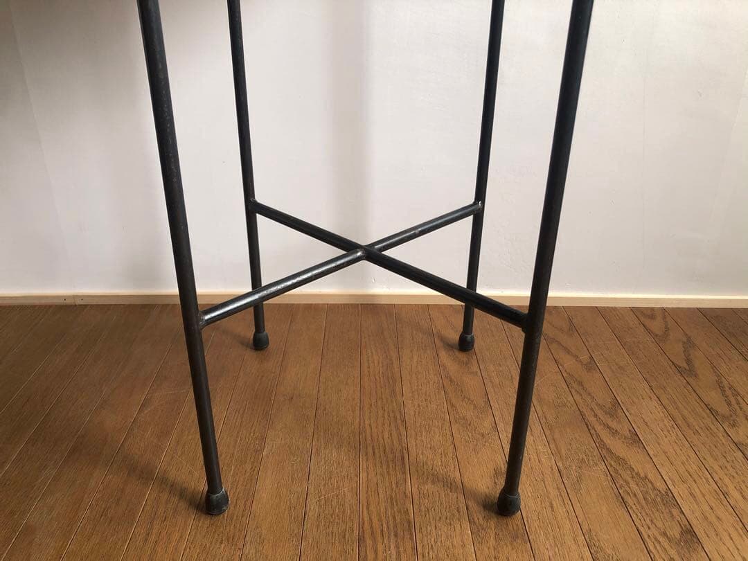 古家具 鉄無垢フレーム パッチワーク ハイスツール カウンターチェア ① 北欧