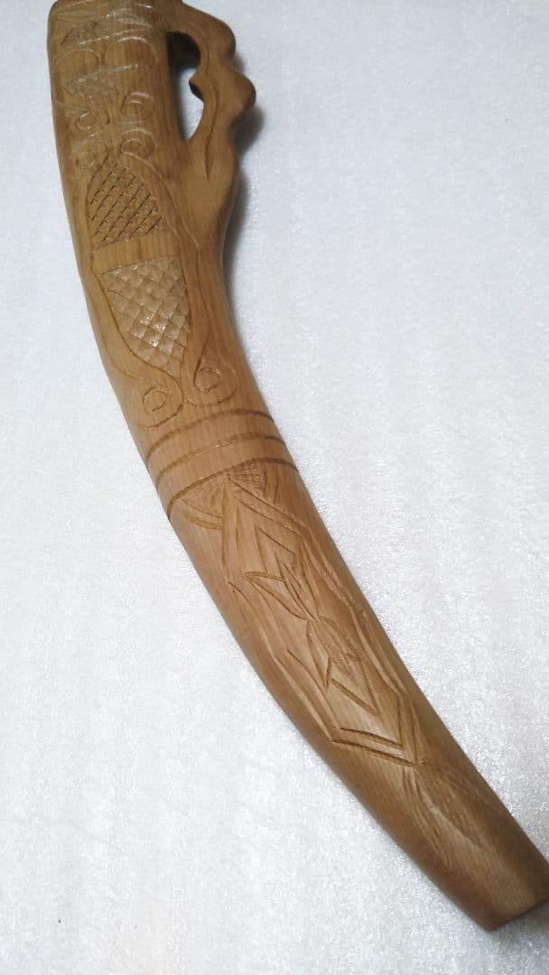 (値下げ)アイヌエムシ　アイヌ彫り　木彫りの刀　伝統工芸