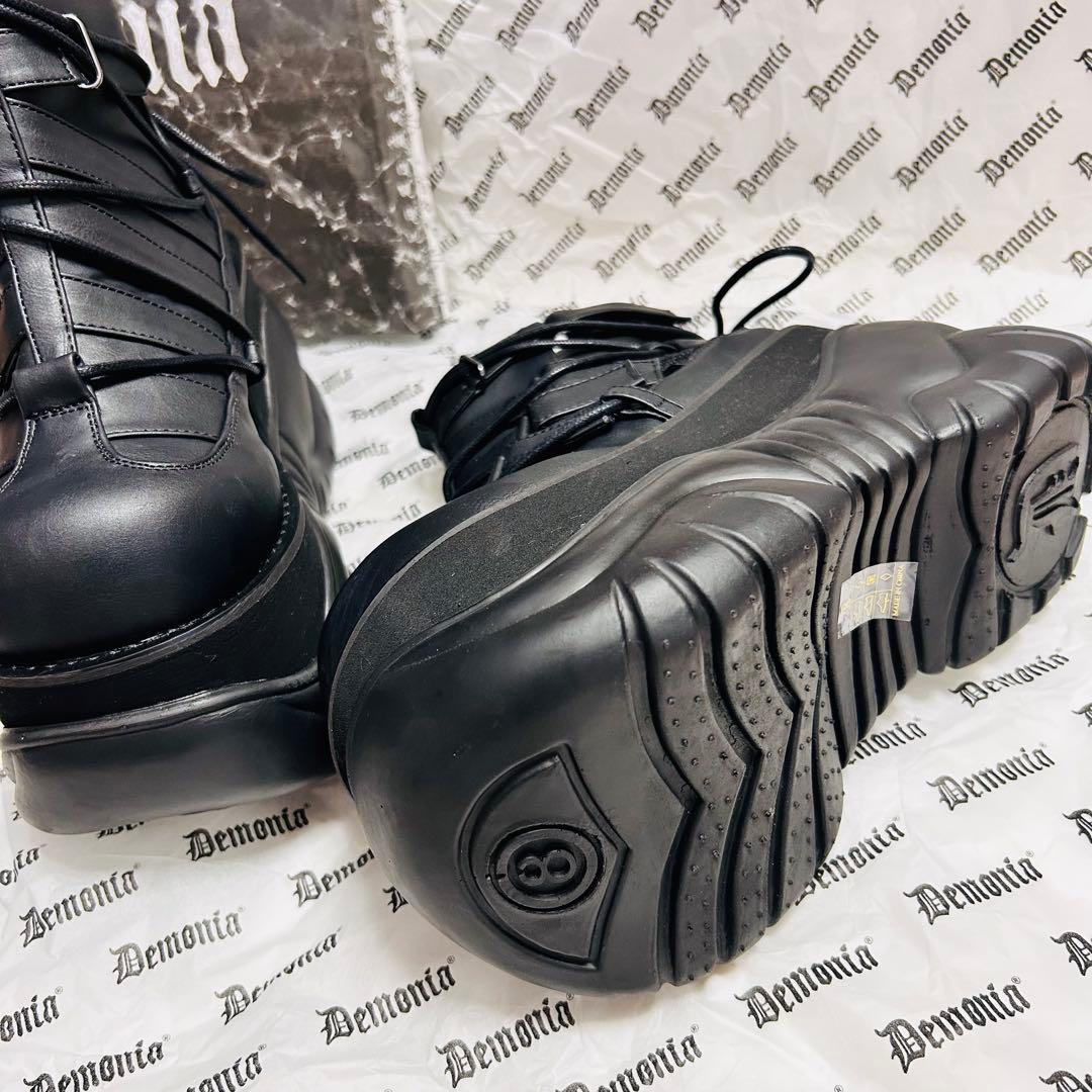 新品未使用⭐️Demonia デモニア 厚底ブーツ スニーカー 26cm 黒 M8