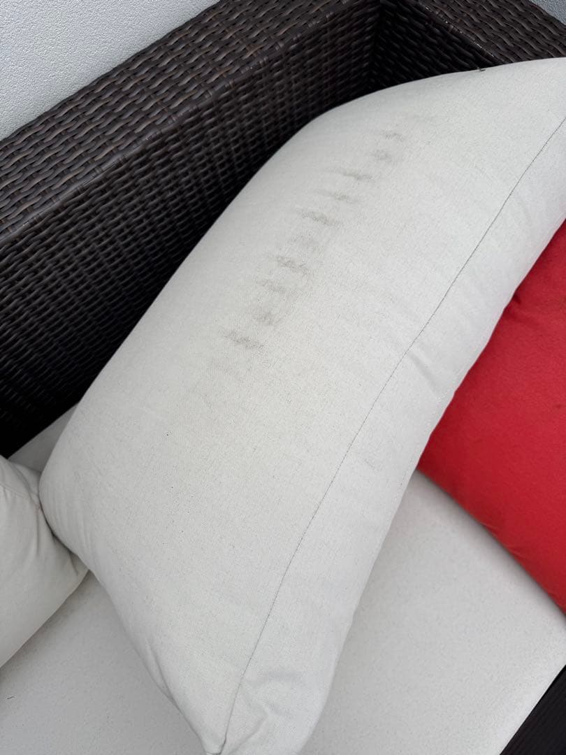 屋外用ガーデンソファ ラタン調 撥水 防水 汚れあり