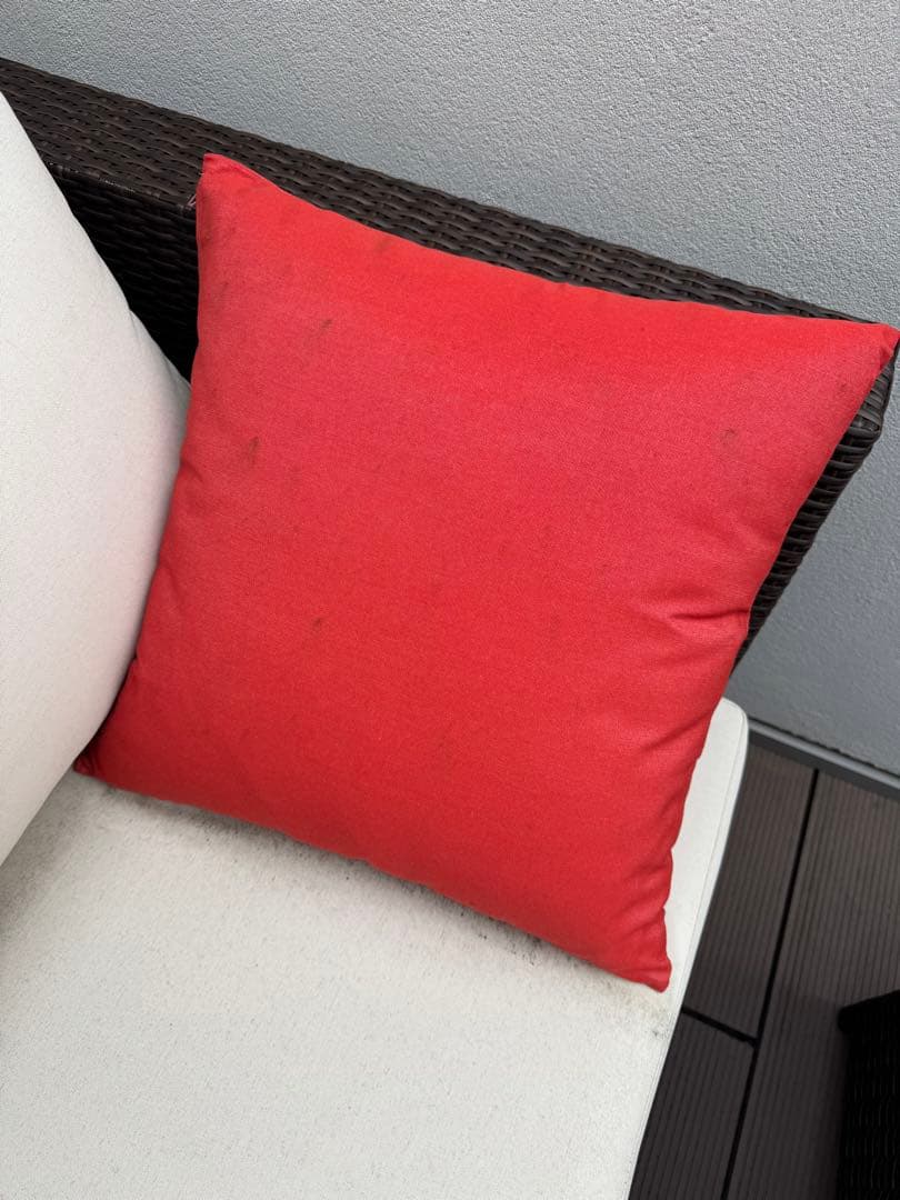 屋外用ガーデンソファ ラタン調 撥水 防水 汚れあり