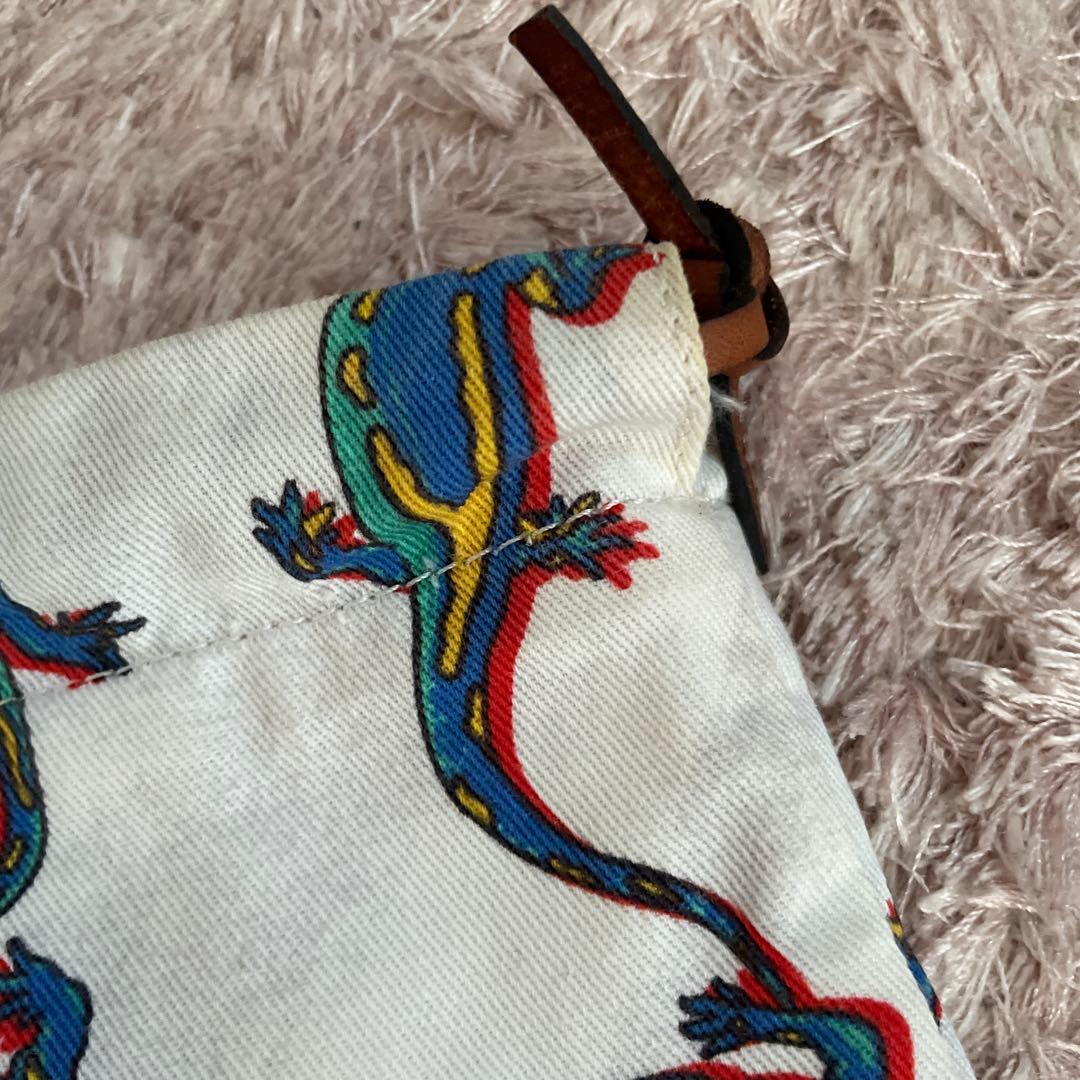 LOEWE トカゲ柄 カゴバック用巾着バッグ