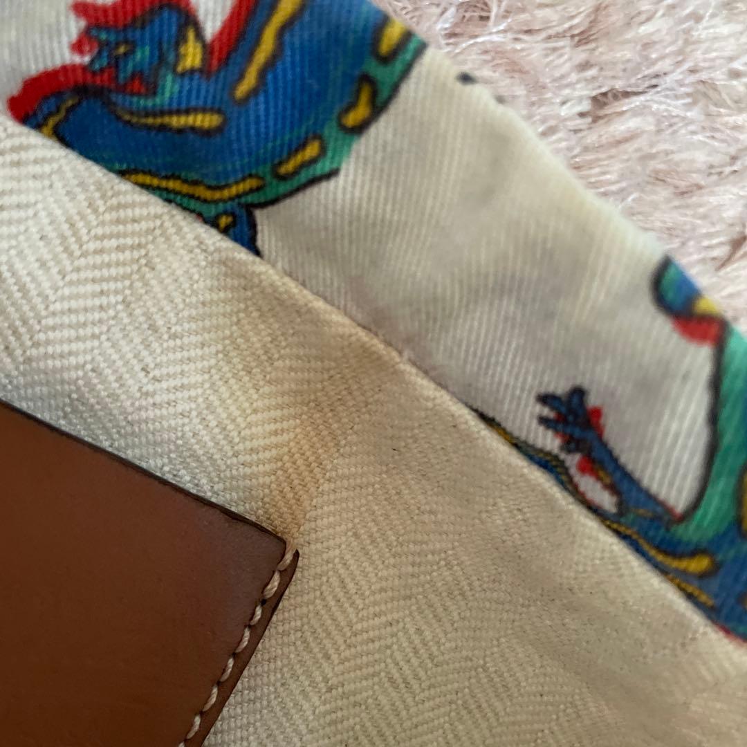 LOEWE トカゲ柄 カゴバック用巾着バッグ