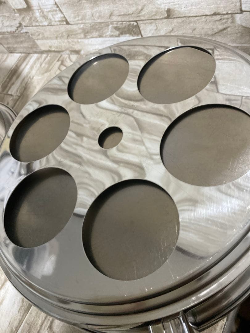 ロイヤルクイーン　ガス仕様　6コート、大フライパン、大蓋一枚、大ラック　　中古品