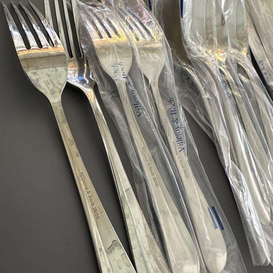 値下美品未使用villeroy&boch ビレロイ&ボッホフォークナイフスプーン
