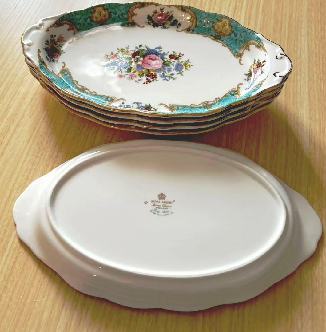 ロイヤルアルバート レディアスコット オーバルトレイ 5枚セット まとめ売り