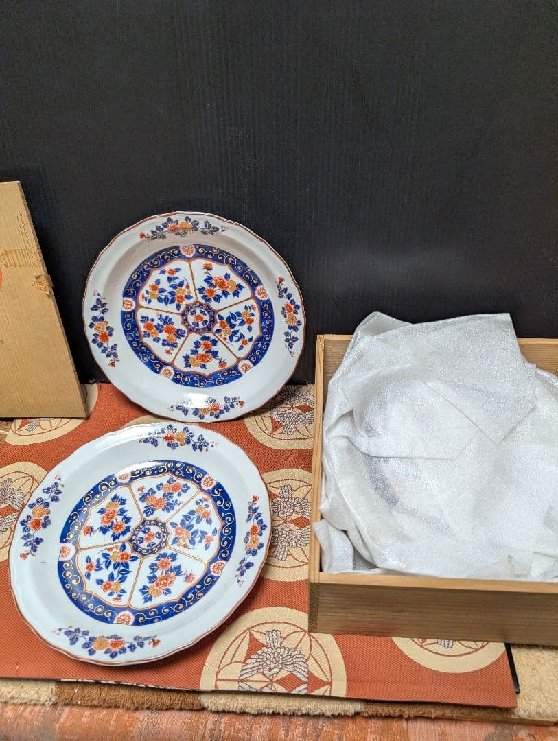 和皿 庫山窯、金彩皿5枚セット未使用