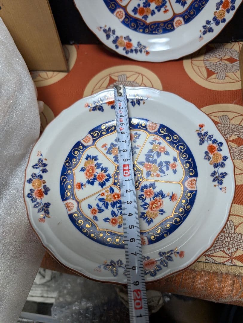 和皿 庫山窯、金彩皿5枚セット未使用